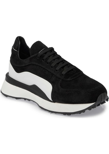 Siyah Hakiki Süet Deri Erkek Sneaker - E24I1AY56713-A01