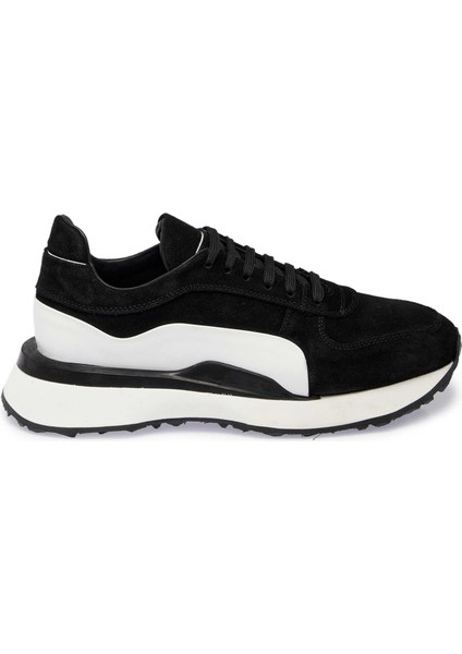 Siyah Hakiki Süet Deri Erkek Sneaker - E24I1AY56713-A01