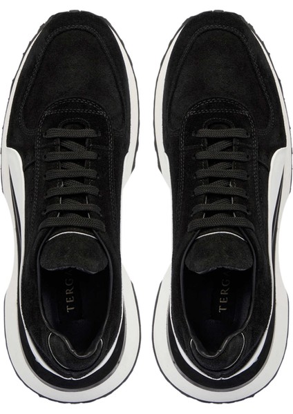 Siyah Hakiki Süet Deri Erkek Sneaker - E24I1AY56713-A01
