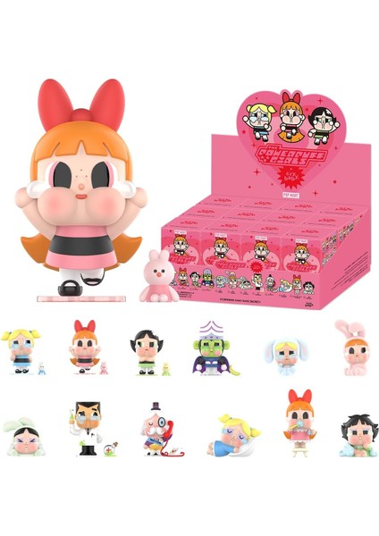 Crybaby × Powerpuff Girls Blind Box, Rastgele Aksiyon Figürleri, Koleksiyonluk
