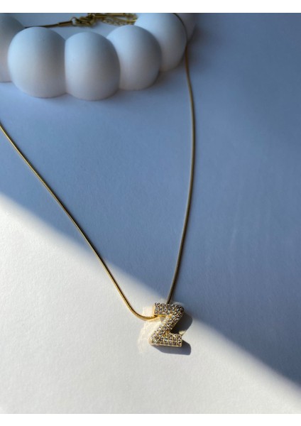 Çelik Zirkon Taşlı Harf Kolye fırsatları