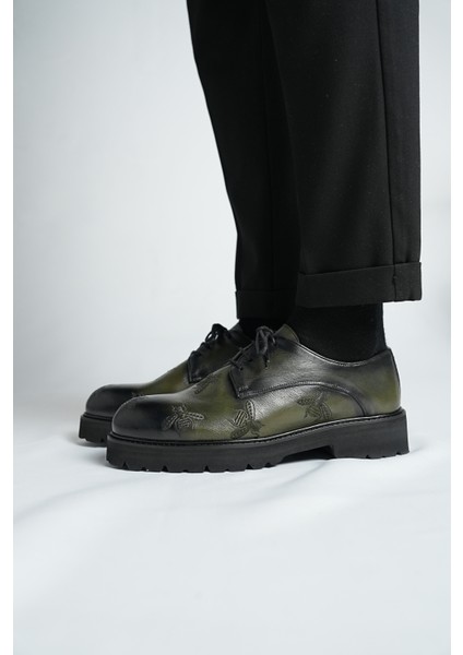 Bee Model Natural Deri Nakışlı Casual Ayakkabı fırsatları