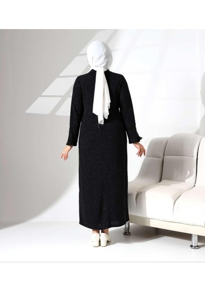 Linda Kadın Büyük Beden Simli Astarlı Anne Abiye Elbise