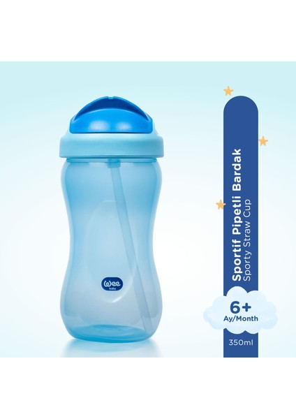 Pipetli Bardak 350 ml - MAVİ