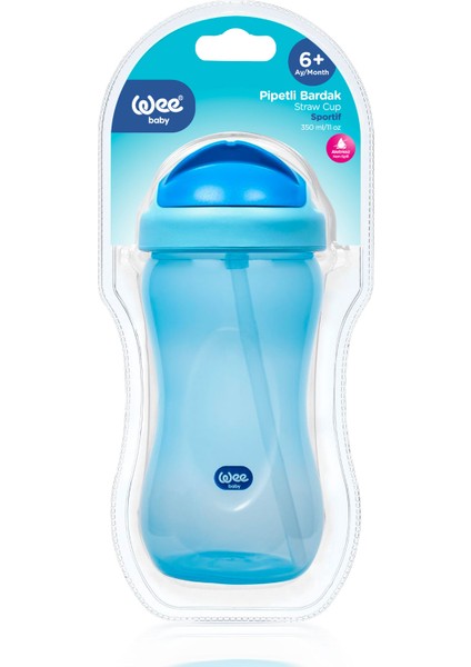 Pipetli Bardak 350 ml - MAVİ