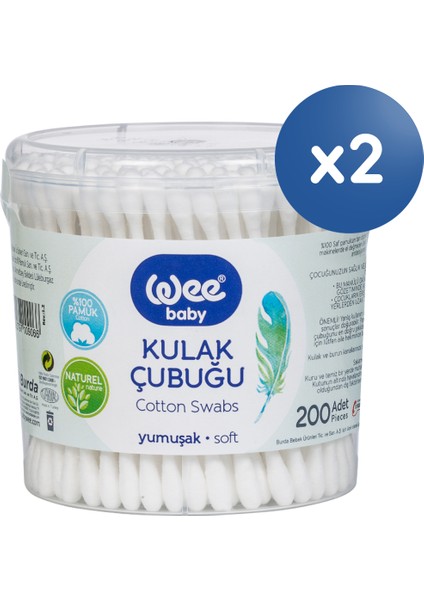Kulak Temizleme Çubuğu Seti (200x2 400 Adet)