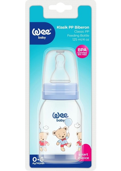 Klasik Pp Biberon 125 ml - Mavi (2'li Set)