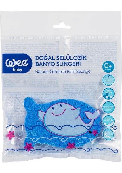 Doğal Selülozik Banyo Süngeri - MAVİ