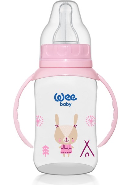 Klasik Kulplu PP Biberon 150 ml - PEMBE