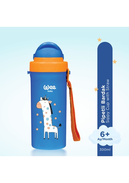 Pipetli Bardak 300 ml - MAVİ fiyatları