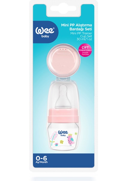 Mini PP Alıştırma Bardağı Seti 30 ml - PEMBE
