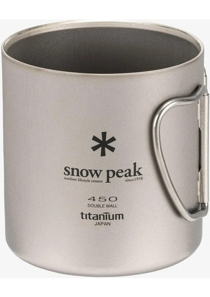 Ti-Double 450 Mug, Titanyum Çift Cidarlı Kamp Kupası, Ultra Hafif, 450 ml