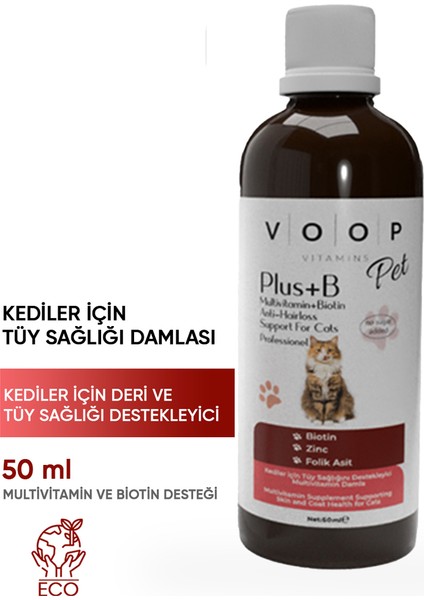 Pet Plus +B For Cats (Tüy Dökülmesi Engelleyici) 50 ml