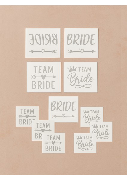 Bride To Be Karışık Dövme Bekarlığa Veda Partisi Dövme Seti Gümüş