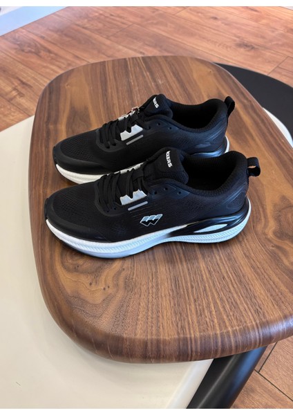 Wıkers Siyah Detaylı Fileli Triko Erkek Ayakkabı Sneakers - Erkek Spor Ayakkabı
