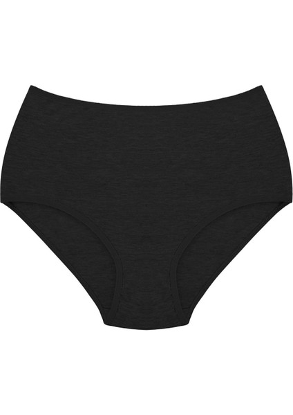 Kadın Yüksek Bel Pamuklu Slip Külot 3'lü Paket Renkli Esnek Kumaş