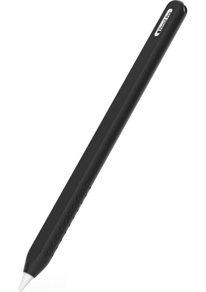 Apple Pencil (2. Nesil) Entegre Kalem Kılıfı Silikon Koruyucu Kapak-Siyah (Yurt Dışından)