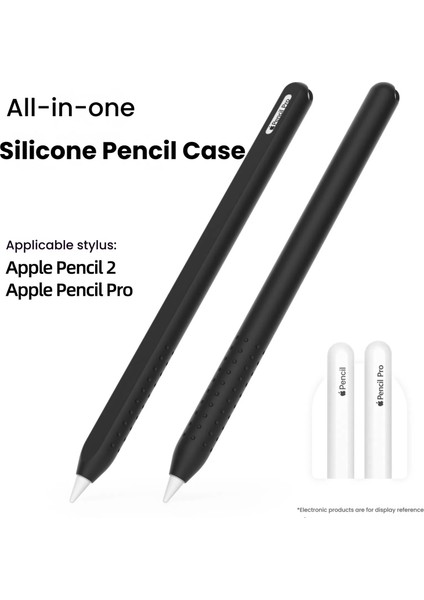Apple Pencil (2. Nesil) Entegre Kalem Kılıfı Silikon Koruyucu Kapak-Siyah (Yurt Dışından) indirimleri