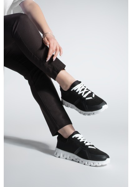 Kadın Sneaker Örgü Triko Koşu Ve Yürüyüş Spor Ayakkabı Fenlas Siyah fiyatları