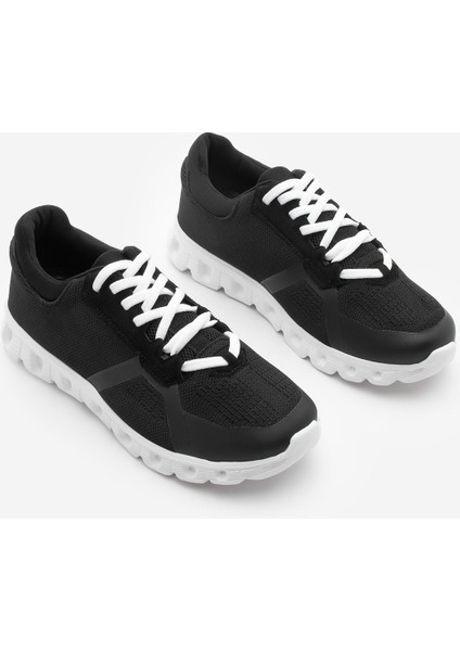 Kadın Sneaker Örgü Triko Koşu Ve Yürüyüş Spor Ayakkabı Fenlas Siyah indirimleri