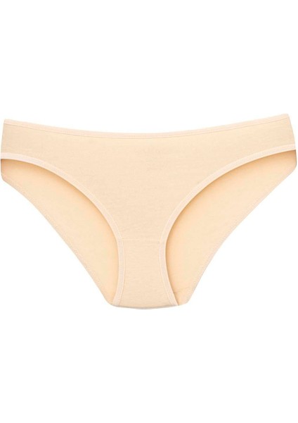 Kadın Pamuklu Slip Külot 3'lü Paket Renkli Düz Nefes Alabilir Kumaş fırsatları