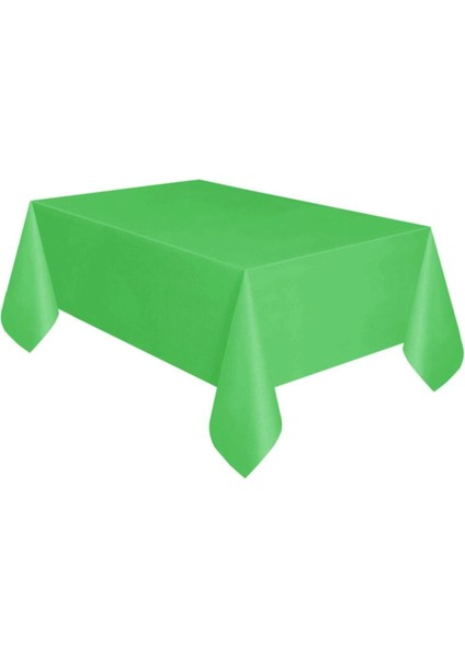 Yeşil Renk Kullan At 120X180 cm Doğum Günü Partisi Için Düz Tek Kullanımlık Plastik Masa Örtüsü