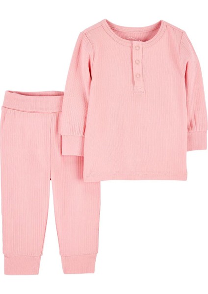 Carters Kız Bebek Pantolon Purelysoft 2'li Set