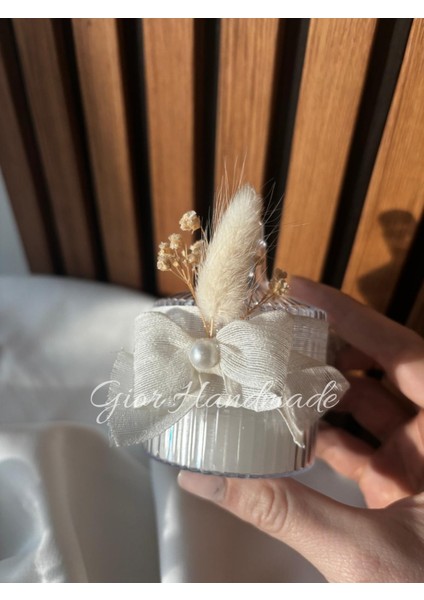 15 Adet Kuru Çiçekli Şekerlik Mum - Nişan, Söz, Kına, Düğün, Nikah, Bebek, Organizasyon Hediyelik fiyatları