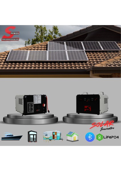 Energy Solar Hibrit Jeneratör Sg-2 105AH (2000 Watt)