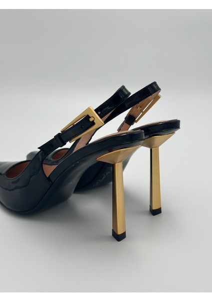 Hakiki Deri Arkası Açık Stiletto fiyatları