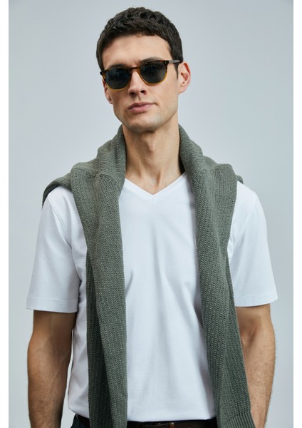 Erkek Tuna Modern Grafik T-Shirt 111020266 Beyaz modelleri