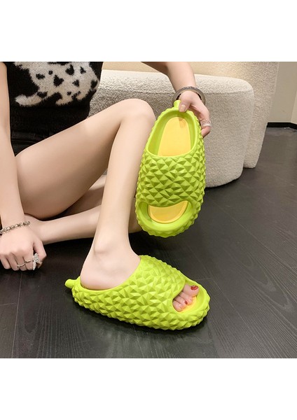 Yaz Serin Terlik Erkek ve Kadın Ev Kapalı Kaymaz Durian Terlik Banyo Dışında Giymek (Yurt Dışından)