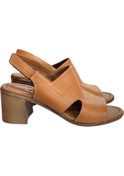 Taba Hakiki Deri Hafif ve Comfort Taban Yazlık Topuklu Ayakkabı