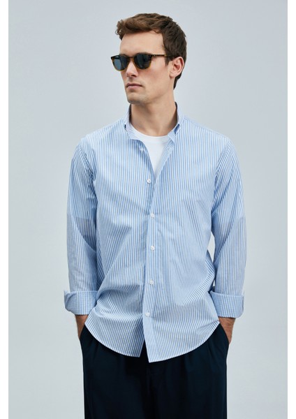 Erkek Regular Fit Charles Basic Gömlek 111010638 Mavi