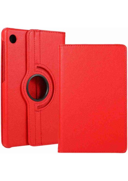 Tab M10 Fhd Plus Uyumlu TB-X606F Standlı 360° Yatay Dikey Dönebilen Deri Tablet Kılıfı