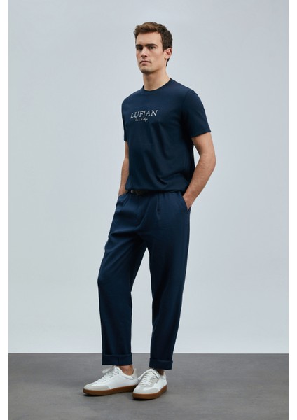 Erkek Love Modern Grafik T-Shirt 111020238 Lacivert