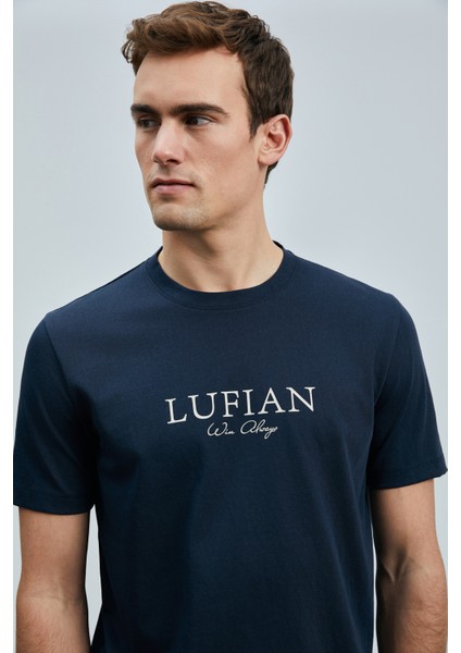 Erkek Love Modern Grafik T-Shirt 111020238 Lacivert modelleri