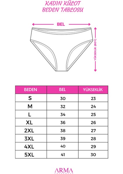 Kadın Desenli Karışık Renkli külot Slip 7'li Paket Pamuklu Likralı fiyatları