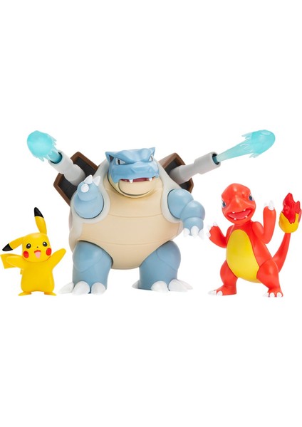 Orijinal Pokemon Battle Aksiyon Figür ve Figür 3'lü Set: En Sevdiğin Pokemonlar Şimdi Seninle!