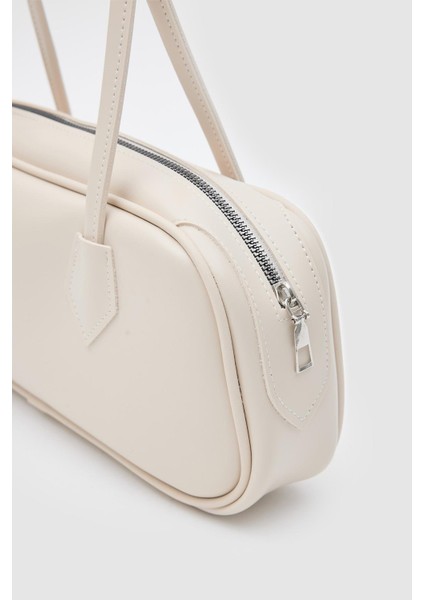 Boheme Krem Vintage Baget Çanta