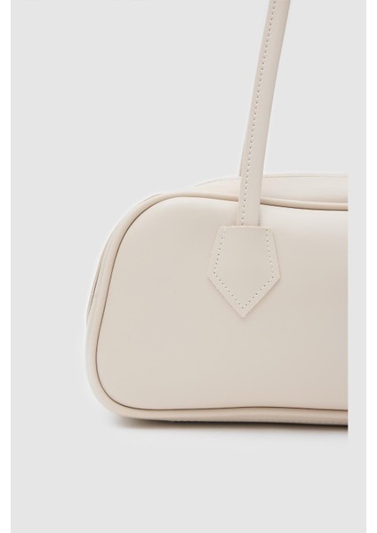Boheme Krem Vintage Baget Çanta
