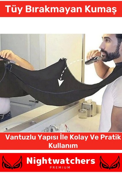 Deluxe Pratik Vakumlu Aynaya Yapıştırma Aparatlı Evde Saç Sakal Kesme Siyah Tıraş Örtüsü - 2 Adet fiyatları