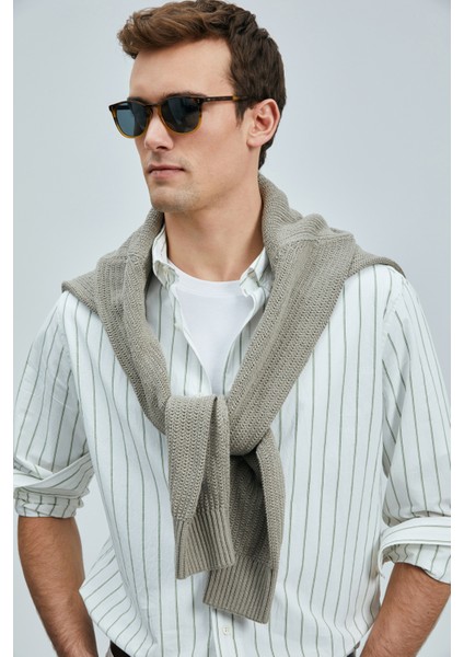 Erkek Regular Fit Nıcer Basic Gömlek 111010639 Yeşil
