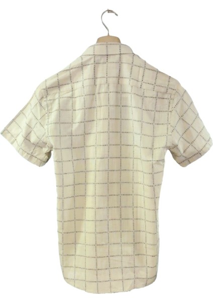 Bej Renkli Slim Fit Kısa Kollu Gömlek fırsatları
