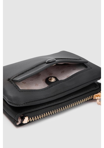 Düğmeli Kadın Cüzdan Elsa Siyah fırsatları