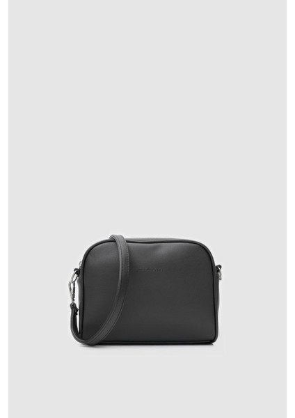 Suni Deri Kadın Çapraz Çanta Hana Siyah