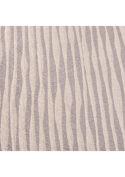 Soft Çift Kişilik Çizgili Yatak Örtüsü - Gri - 225x250 cm