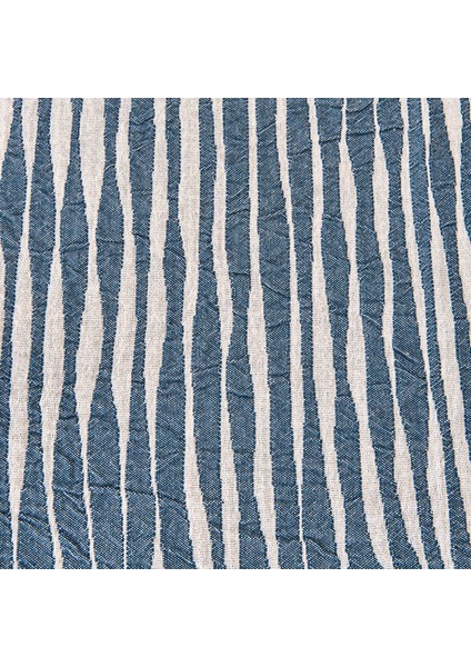 Soft Çift Kişilik Çizgili Yatak Örtüsü - Lacivert - 225X250 cm