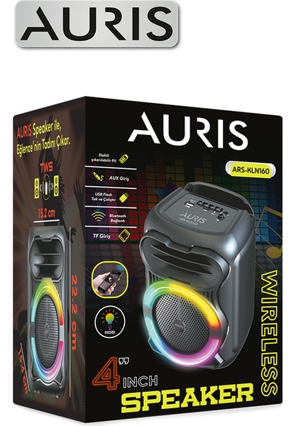 KLN160 15W 4 Inç Rgb Taşınabilir Bluetooth Hoparlör fiyatları