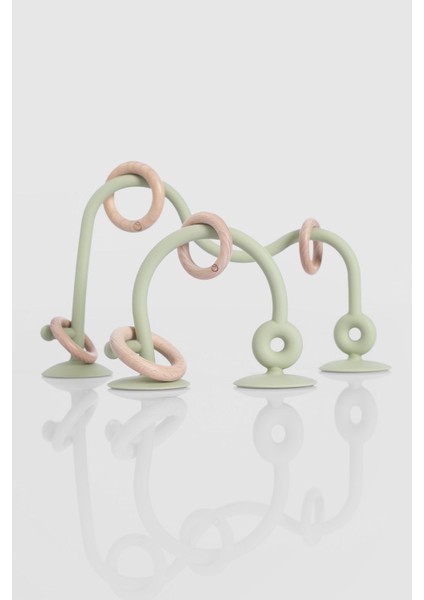 Silikon Eğitici Mama Sandalyesi Oyuncağı Yeşil